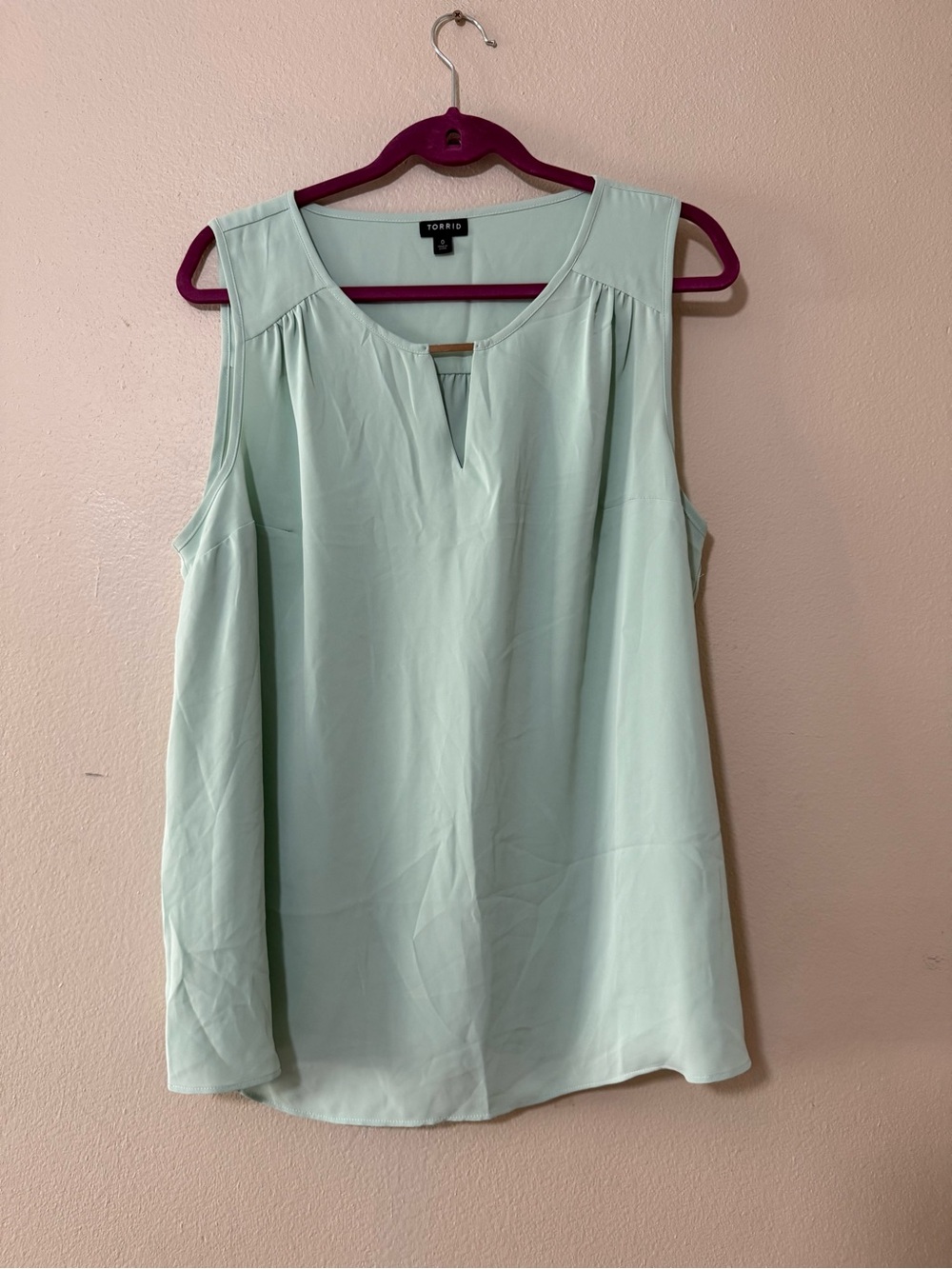 torrid Mint Sleeveless Notch-Front Camisole